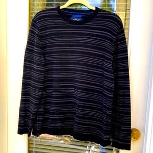 Joseph Abboud Men’s black and gray striped sweater